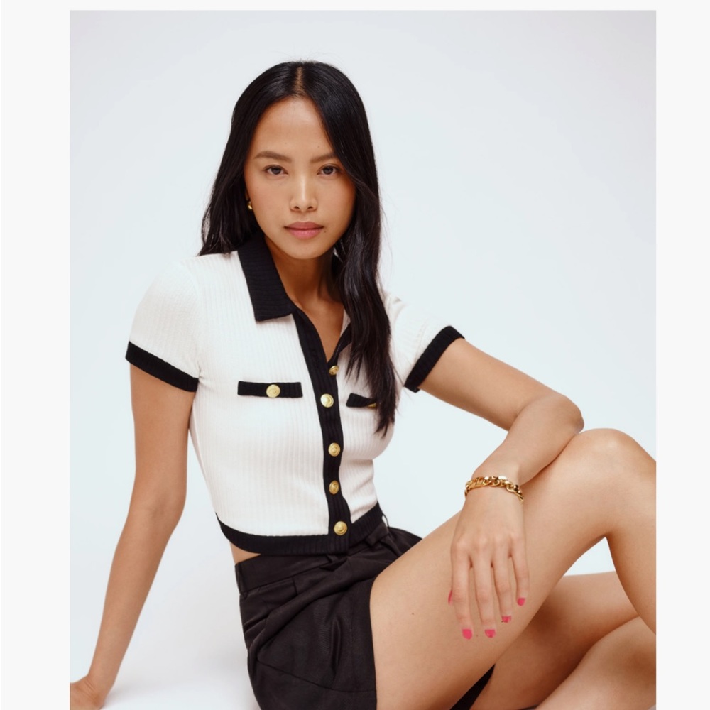 Reformation Aminara knit crop top